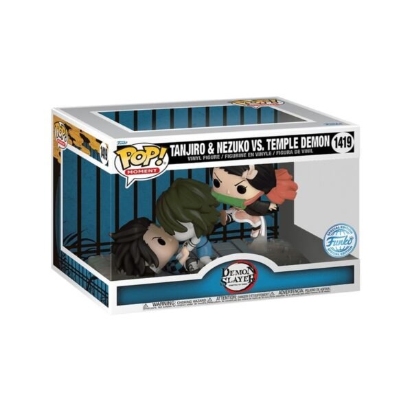 Funko Pop Moments: Demon Slayer -Tanjiro y Nezuko vs Demonio Del Templo Exclusivo