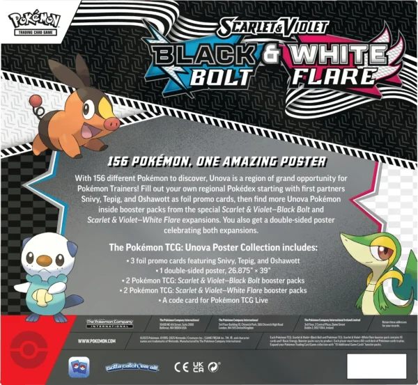Pokemon TCG - Black Bolt & White Flare - Unova Poster Collection - INGLES