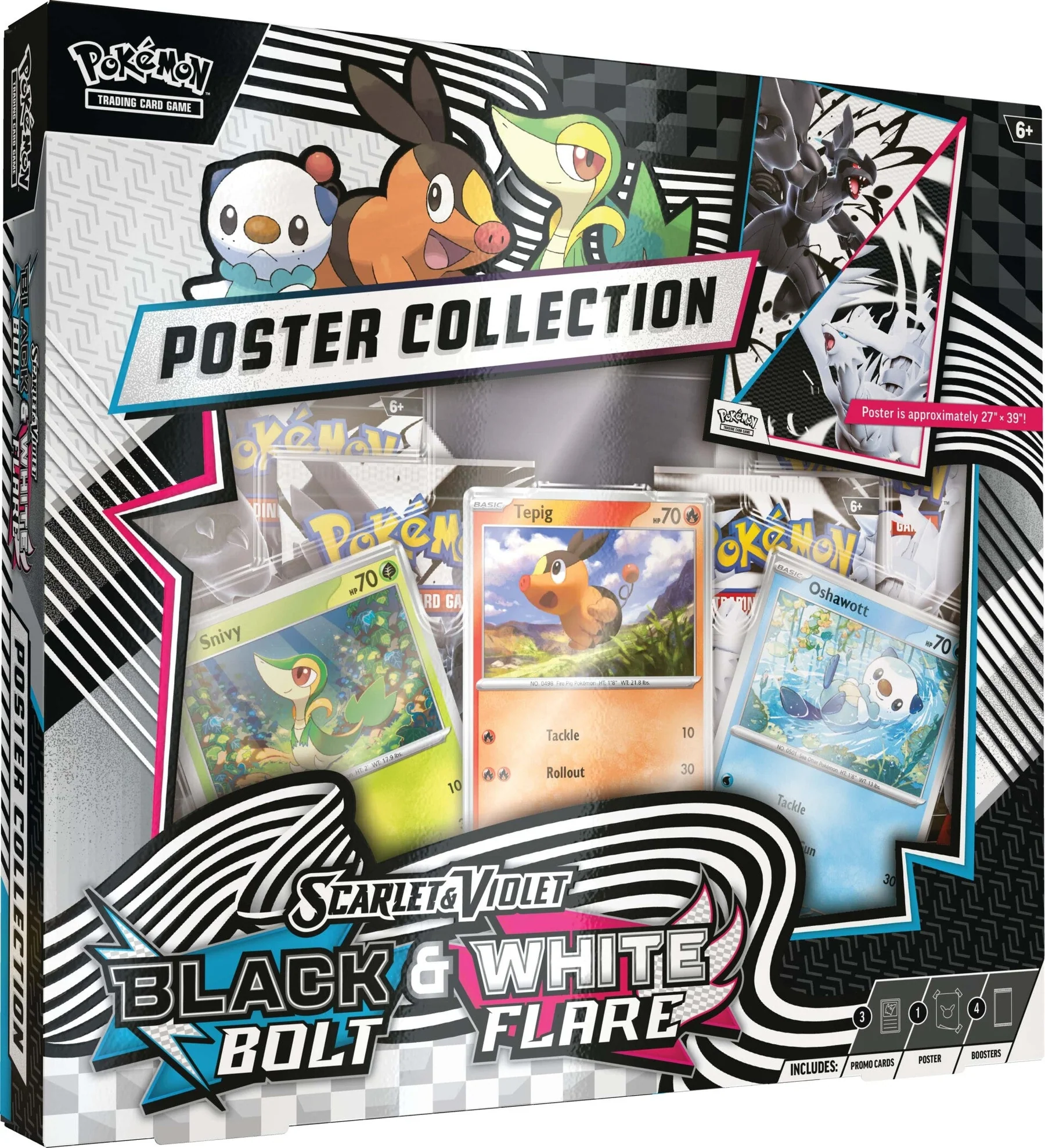 Pokemon TCG – Black Bolt & White Flare – Unova Poster Collection – INGLES