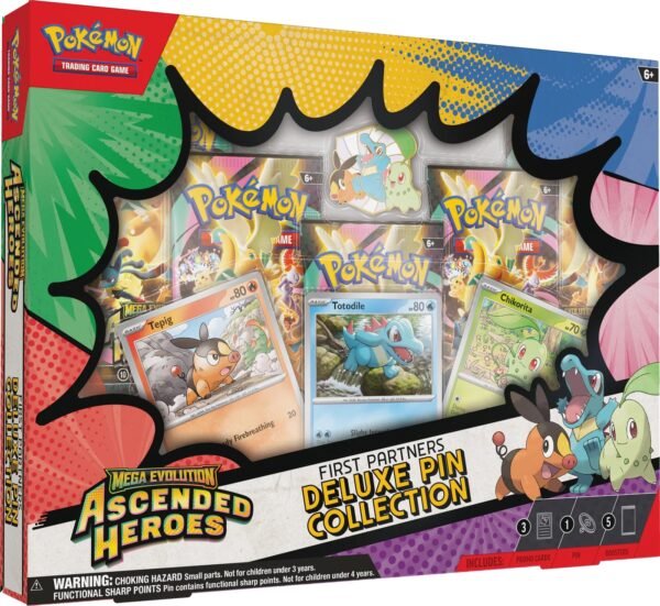 POKEMON TCG - ASCENDED HEROES - FIRST PARTNERS - DELUXE PIN COLLECTION